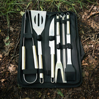6 Piece Grill Utensil Set - Stainless Steel